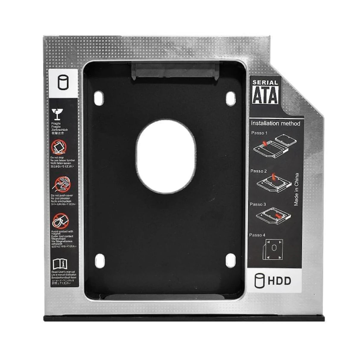 Adaptador 2Do Disco Notebook Hdd Sata Ssd 9,5Mm Espesor Para Windows Adaptador 2Do Disco Notebook Hdd Sata Ssd 9,5Mm Espesor Para Windows