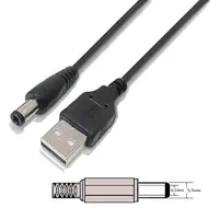 Cable Usb A Macho / Plug Dc 5,5 X 2,1Mm Largo 0,70 M 1A Cable Usb A Macho / Plug Dc 5,5 X 2,1Mm Largo 0,70 M 1A