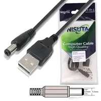 Cable Usb A Macho / Plug Dc 5,5 X 2,1Mm Largo 1 M Cable Usb A Macho / Plug Dc 5,5 X 2,1Mm Largo 1 M