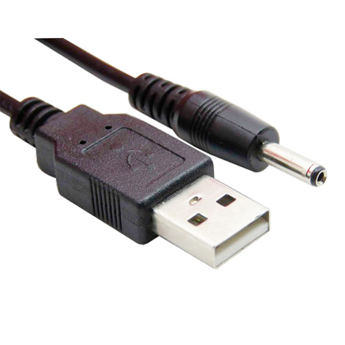 CABLE USB A MACHO / PLUG DC 3,5 x 1,35mm LARGO 1 m NISUTA