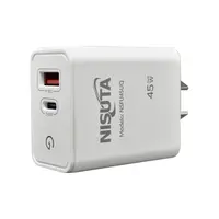 Cargador 45W Usb-C Pd + Usb-A Qc Carga Rapida Nisuta Sin Cable Cargador 45W Usb-C Pd + Usb-A Qc Carga Rapida Nisuta Sin Cable