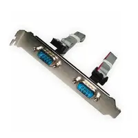 Placa Slot Trasero Serie Rs232 Con 2 Puertos Db9 Conector X 2 Placa Slot Trasero Serie Rs232 Con 2 Puertos Db9 Conector X 2