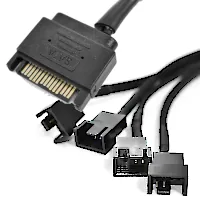 Cable P/Cooler Sata Macho A 3/4 Pin (X4) Macho Cable P/Cooler Sata Macho A 3/4 Pin (X4) Macho