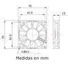 Miniatura 2 de Ventiladores 60/70 mm marca Titan modelo TFD-7010M12C