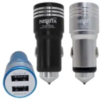 Cargador Para Auto 12/24V Usb 5V 3,1A 2 Salid V/Colores