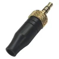 Conector Ficha Miniplug 3,5 Macho Estereo Dorado A Rosca Macho
