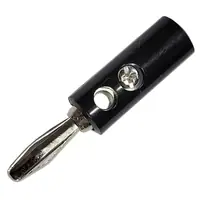 Ficha Banana Plug Macho Con Tornillo Negro Ficha Banana Plug Macho Con Tornillo Negro