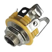 Conector Ficha Estereo Jack 6,5 Hembra Metal Chasis C/Corte Rosca