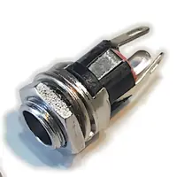 Ficha Dc Hueco 5,5 X 2,1 Mm Jack Hembra Chasis Rosca Delantera C/Corte