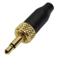 Conector Ficha Miniplug 3,5 Macho Mono Dorado A Rosca Macho