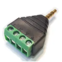 Conector Ficha Miniplug 4 Polos 3,5 Macho A Bornera