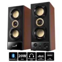 Parlantes 220V Genius SP-HF800BT BT5.3 Madera 20W