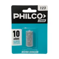 Pila CR123A Philco Litio 3V Blister X1