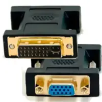 Adaptador Dvi-I Macho 24+5 (Dual Link) / Vga (Hd-15) Hembra Adaptador Dvi-I Macho 24+5 (Dual Link) / Vga (Hd-15) Hembra