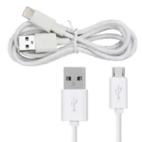Cable Usb 2.0 A Macho / Micro-Usb Macho 1 Mts Carga Rapida Blanco KOLKE KCC-1548