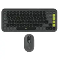 Kit Teclado Y Mouse Logitech Bluetooth Multidispositivo Pop Icon Negro