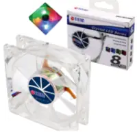 Fan 80Mm Luz Led Tric 3Pin+Adpt 2000Rpm Ruleman Titan
