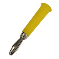 Ficha Banana Plug Macho Estandar Amarillo Ficha Banana Plug Macho Estandar Amarillo