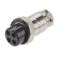 Ficha Conector Gx16 4 Pines Hembra Aviacion A Cable