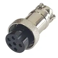 Ficha Conector Gx16 6 Pines Hembra Aviacion A Cable