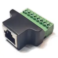 Ficha Rj45 Jack 8 Contactos Cat 5E Hembra A Bornera Ficha Rj45 Jack 8 Contactos Cat 5E Hembra A Bornera