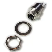 Ficha Dc Hueco 5,5 X 2,1 Mm Jack Hembra Chasis Rosca Delantera