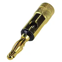 Ficha Banana Plug Macho Metal Negro Ficha Banana Plug Macho Metal Negro