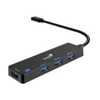 Hub Usb C 3.0 4 Puertos Usb A 3.0 Negro Cable 15Cm Plastico Hub Usb C 3.0 4 Puertos Usb A 3.0 Negro Cable 15Cm Plastico