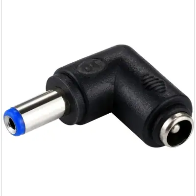 Vista lateral de Adaptador Dc Hueco 5,5 X 2,1 Mm Hembra A 5,5 X 2,5 Mm Macho 90 Grados