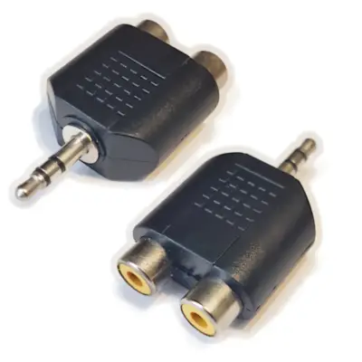 Detalles accesorios de Adaptador Miniplug 3,5 Estereo Macho A 2 Rca Hemb
