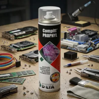 Vista lateral de Alcohol Isopropilico Compitt Prophyl x 330Cc
