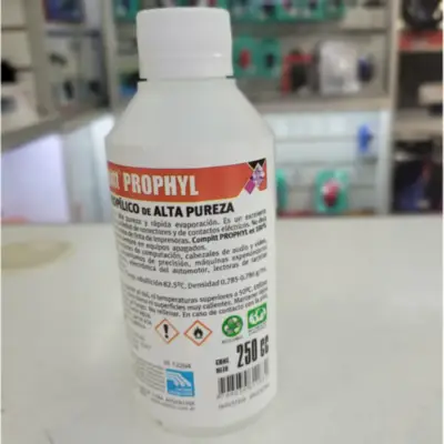 Detalles accesorios de Alcohol Isopropilico Compitt Prophyl X 250 Cc Botella
