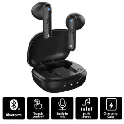 Vista lateral de Auricular Inalambrico Genius Hs-M905BT Negro Bluetooth 5.3