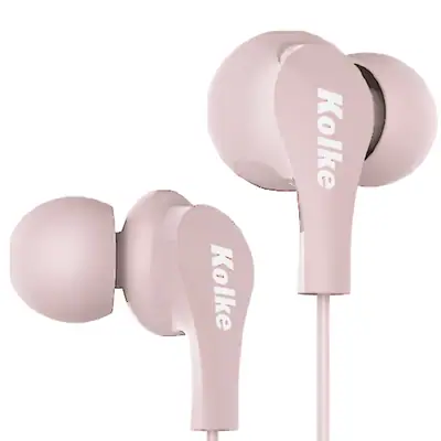 Vista lateral de Auricular C/Mic P/Celular Kolke KAI-663 Rosa