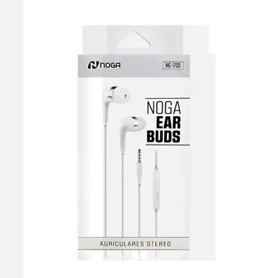 Vista lateral de Auricular C/Mic P/Celular Noga Ng-1700 Blanco