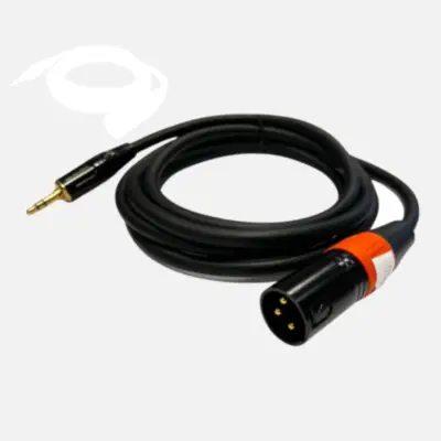 Vista lateral de Cable 3 Pines Xlr Canon A Miniplug 3,5Mm 1,5 Mts Balanceado