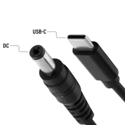 Detalles accesorios de Cable Usb C Macho / Plug Dc 5,5 X 2,1Mm Largo 1,5 M