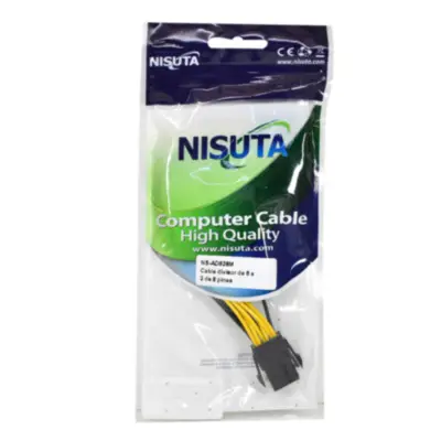 Detalles accesorios de Cable Power Pci-E 6 Pin Hembra A 2X Pci-E 8 (6+2) Pin Macho