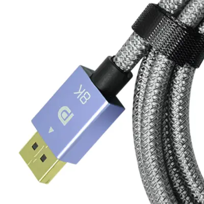 Vista lateral de Cable Displayport Macho-Macho 3 m 1.4v 240Hz y 8K 60Hz