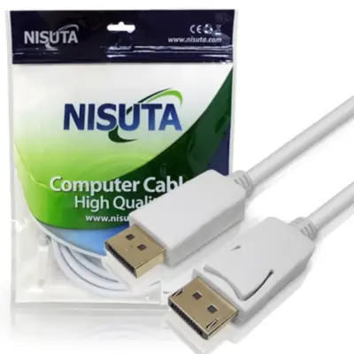 Detalles accesorios de Cable Displayport Macho-Macho 5 Mts 1.2V 4K Blanco