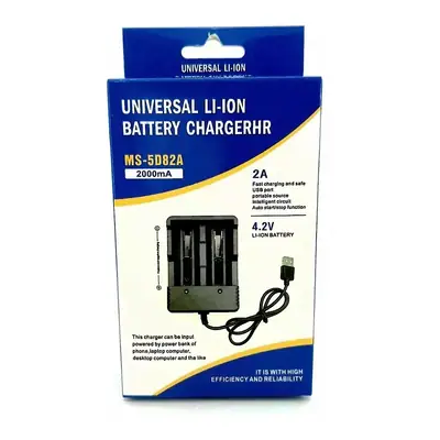 Detalles accesorios de Cargador Para 2 Pilas 18650 Usb