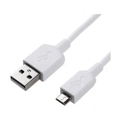 Vista lateral de Cargador 15 W Usb-A 3A Con Cable Desmontable Micro-Usb