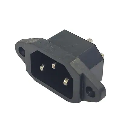 Ficha C14 Macho Tipo Interlock A Chasis