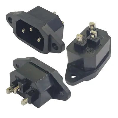 Detalles accesorios de Ficha C14 Macho Tipo Interlock A Chasis