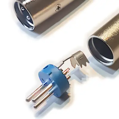 Detalles accesorios de Ficha Canon 3 Pines Macho A Cable