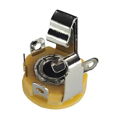 Detalles accesorios de Conector Ficha Estereo Jack 6,5 Hembra Metal Chasis C/Corte Rosca