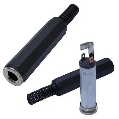 Detalles accesorios de Conector Ficha Estereo Jack 6,5 Hembra Plastico A Cable