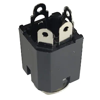 Detalles accesorios de Conector Ficha Estereo Jack 6,5 Hembra Plastico Chasis C/Corte Rosca