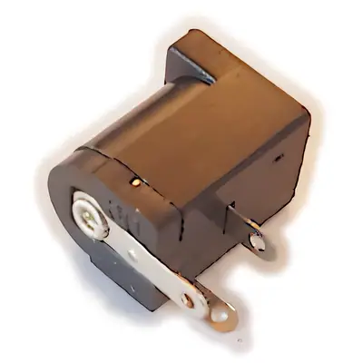 Vista lateral de Ficha Dc Hueco 5,5 X 2,1 Mm Jack Hembra Chasis Plast