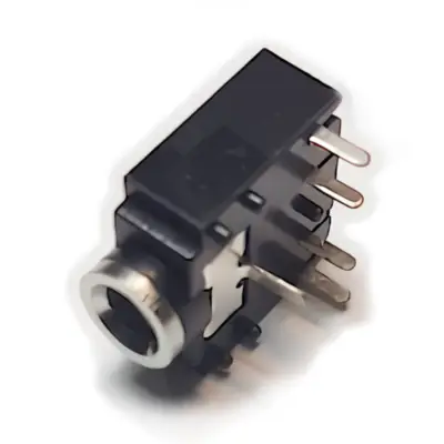 Detalles accesorios de Conector Ficha Miniplug 3,5 Jack Hembra Estereo Plastico P/Circ Con Corte